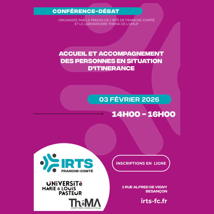 conférence à l'IRTS le 3 février 2026 sur l'accueil des gens en itinérance