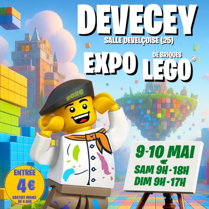 Exposition Lego Devecey (25) 9 et 10 Mai 2026