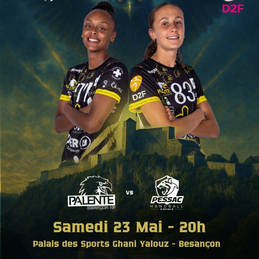 Handball Féminin D2F : Palente Besançon Handball vs Stade Pessacais Union Club Handball