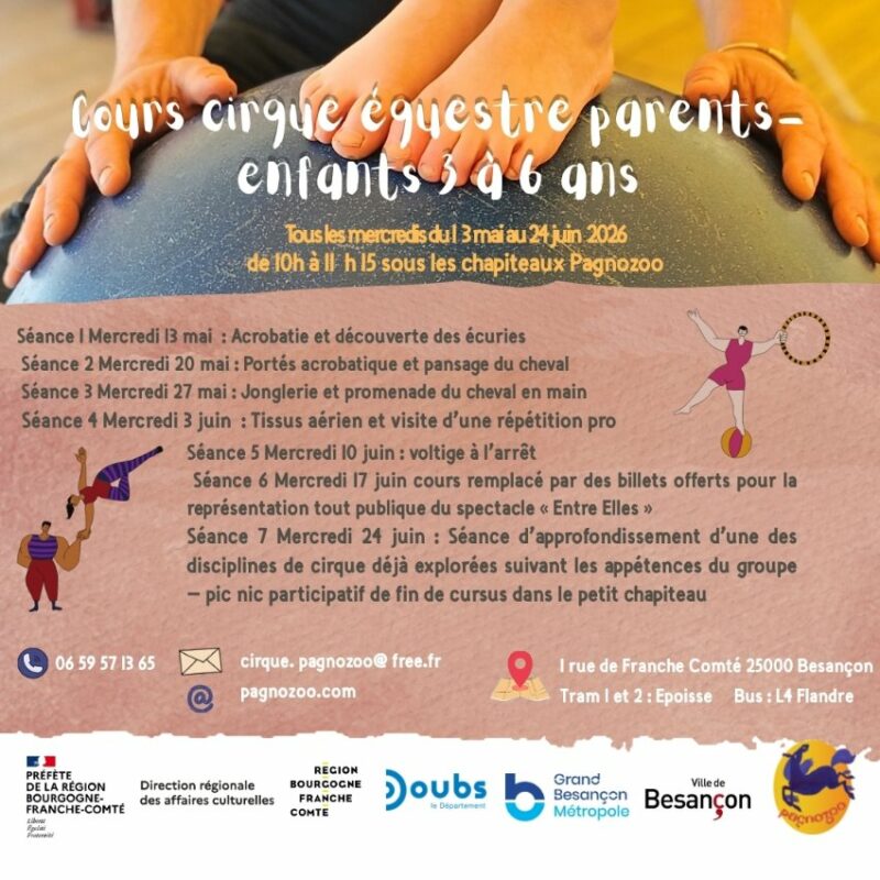 Cours de cirque équestre parents-enfants ( 3-6ans )
