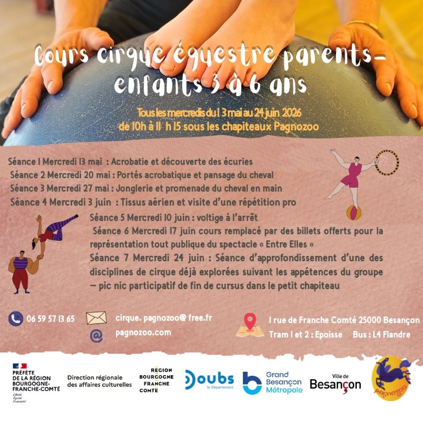 Cours de cirque équestre parents-enfants ( 3-6ans )
