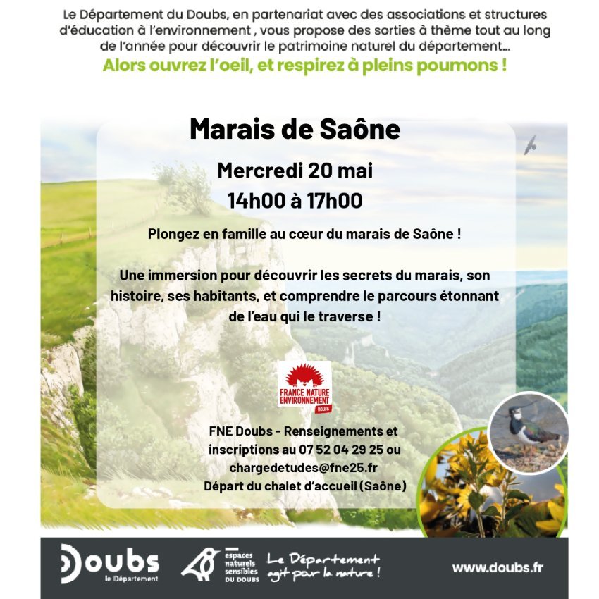 Sortie Nature - Marais de Saône